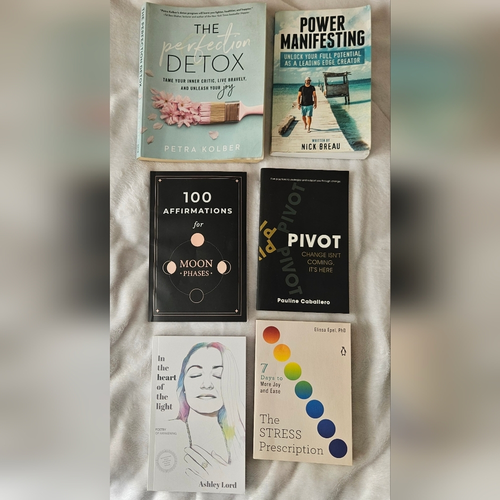 Six Various Books On Manifesting/Joy & Ease/poetry